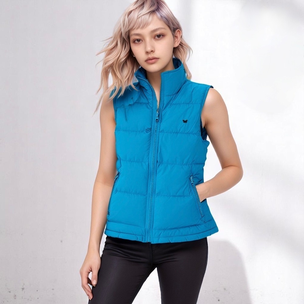 Vintage Y2K Aeropostale Blue Down Puffer Vest Medium 8/10